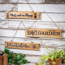 What She Shed Garden Sign, Wood, Wooden Garden Sign with Jute, Asst of 3