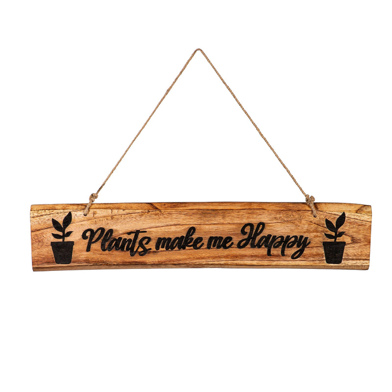 What She Shed Garden Sign, Wood, Wooden Garden Sign with Jute, Asst of 3