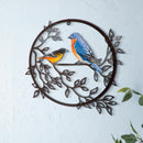 Round Birds on Branches Wall Decor