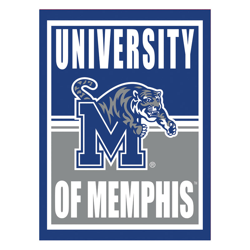 15.5"L x 11.5"H Medium Metal Wall Sign, University of Memphis