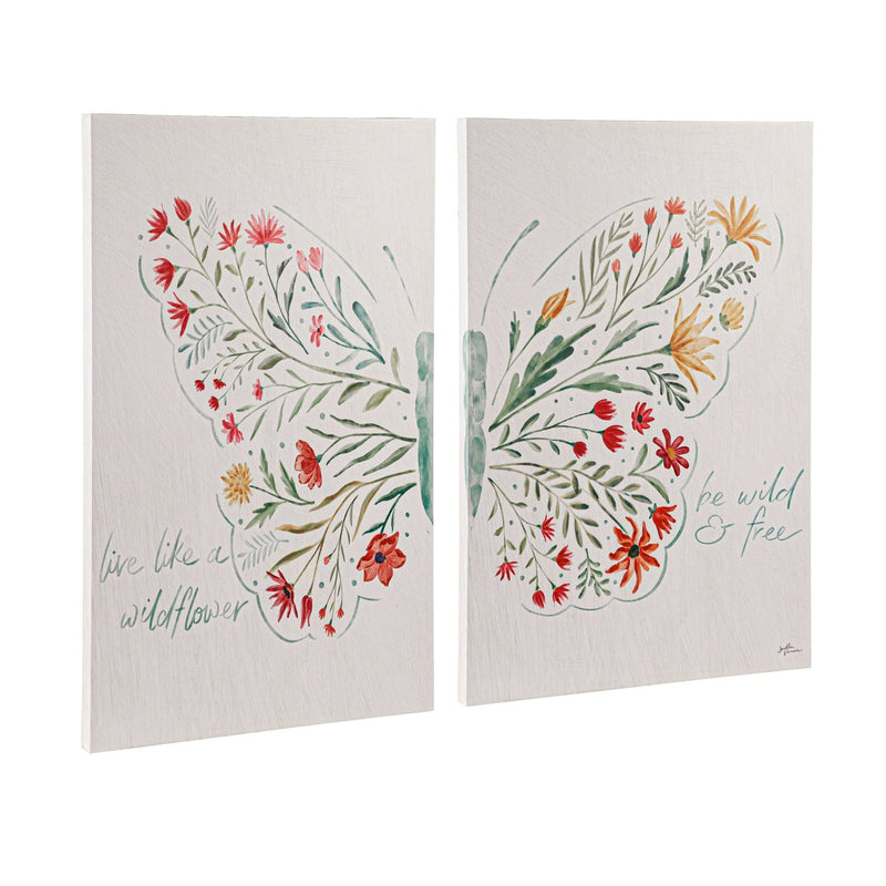 24x36 Life Like a Wildflower & Be Wild & Free, Set of 2