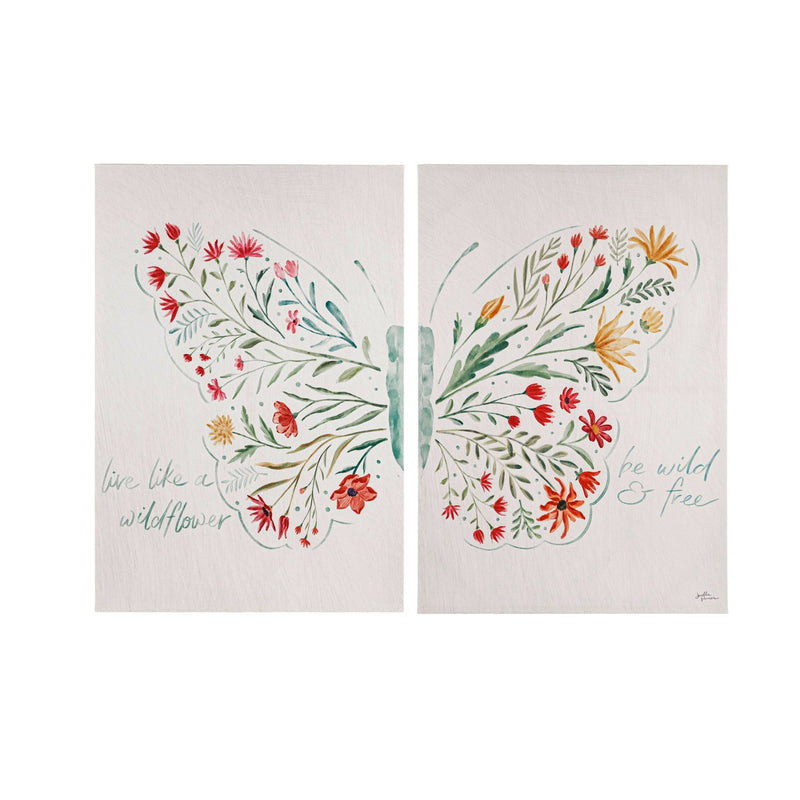 24x36 Life Like a Wildflower & Be Wild & Free, Set of 2