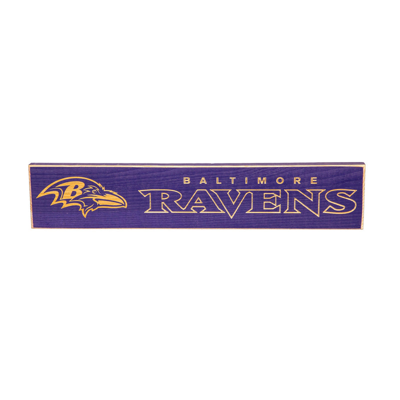 Baltimore Ravens Engraved Wood Sign, 3.5" x 18"