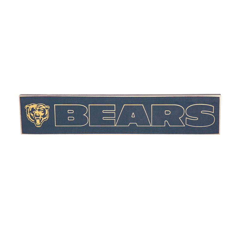 Chicago Bears Engraved Wood Sign, 3.5" x 18"