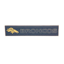 Denver Broncos Engraved Wood Sign, 3.5" x 18"