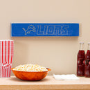 Detroit Lions Engraved Wood Sign, 3.5" x 18"