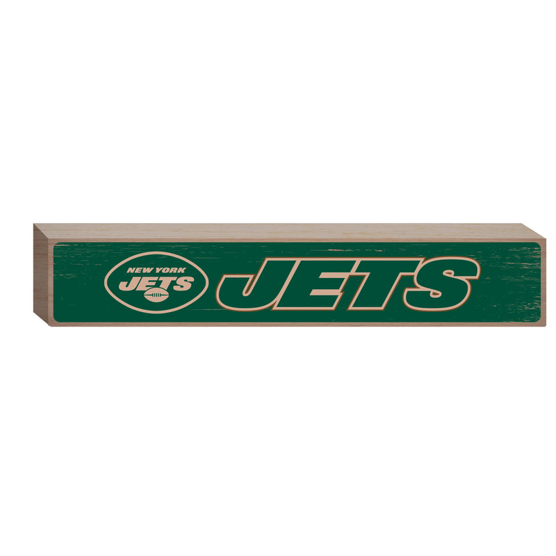 New York Jets Engraved Wood Sign, 3.5" x 18"