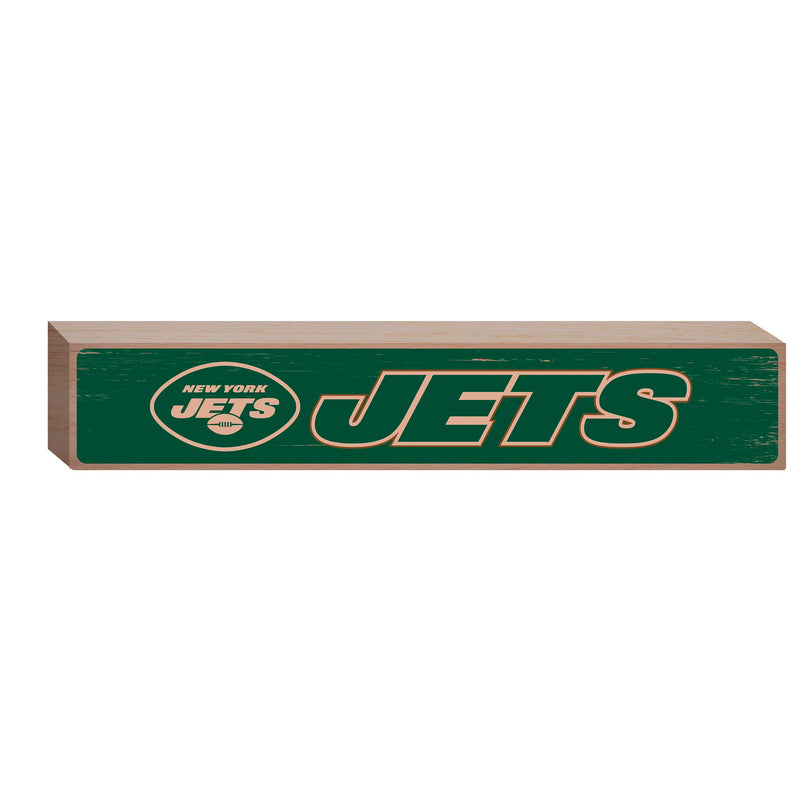 New York Jets Engraved Wood Sign, 3.5" x 18"