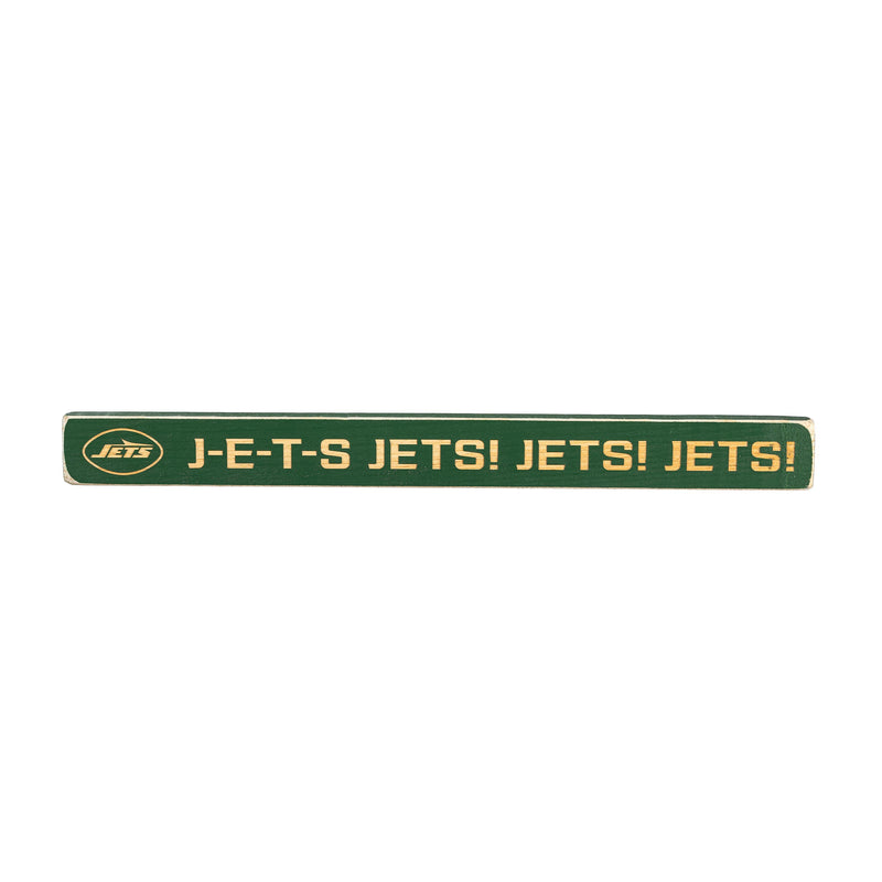 New York Jets Engraved Wood Sign, 1.5" x 18"