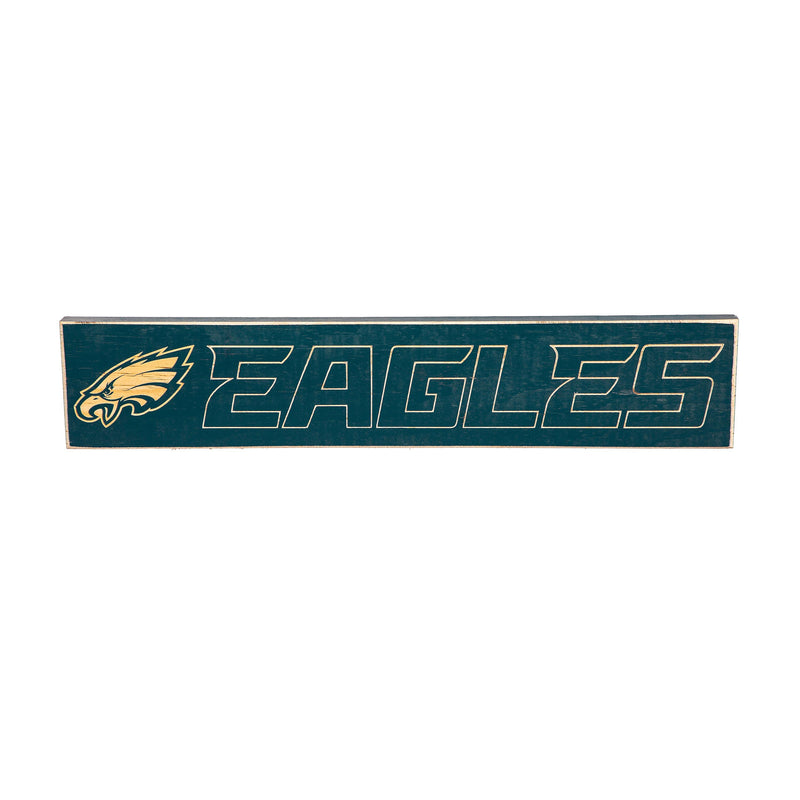 Philadelphia Eagles Engraved Wood Sign, 3.5" x 18"