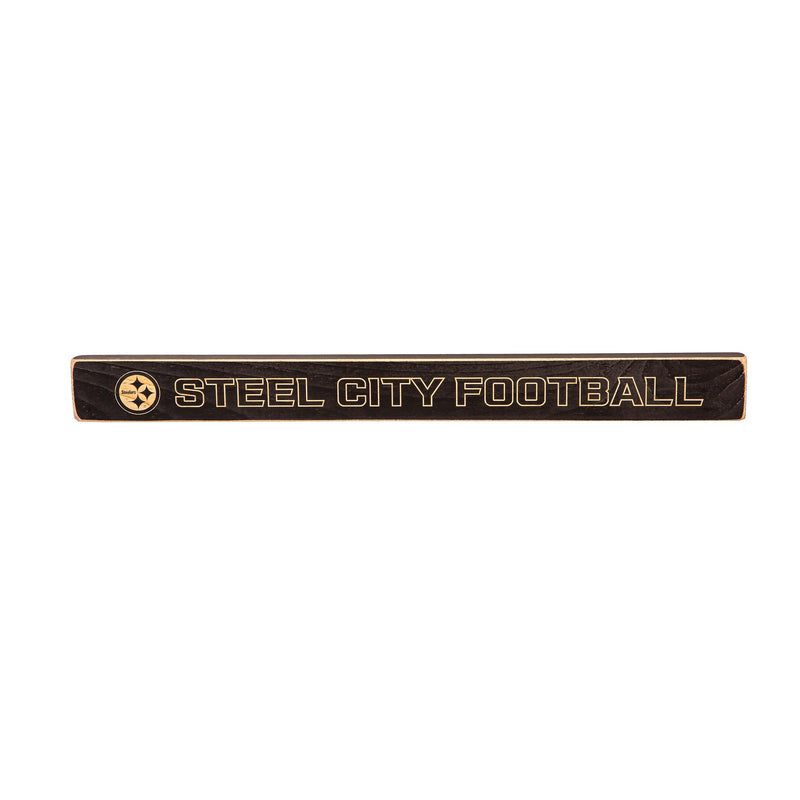 Pittsburgh Steelers Engraved Wood Sign, 1.5" x 18"