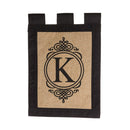 Garden Sub Burlap Monogram K Flag