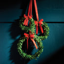 NAPA Home & Garden, BOXWOOD WREATHS WITH RED RIBBONS, SET OF 3,7573PG