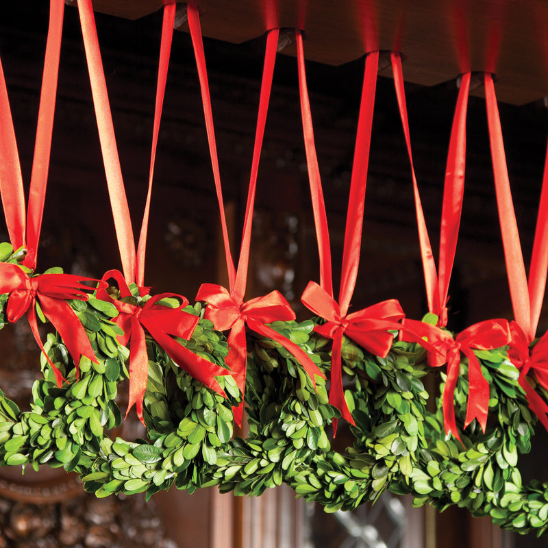 NAPA Home & Garden, BOXWOOD WREATH WITH RED RIBBON,7573SPG