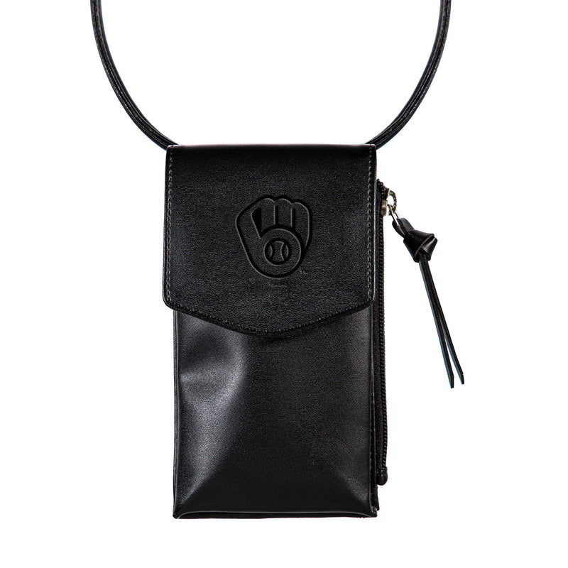 Milwaukee Brewers, Cross Body Wallet, Black