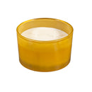 Glass Harvest Soy and Palm Wax Candle with Laser Cut Wooden Leaf Lid