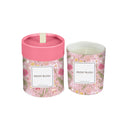 Evergreen Gifts,4.5" Floral Glass Candle with Gift Box,3.54x3.54x4.4 Inches