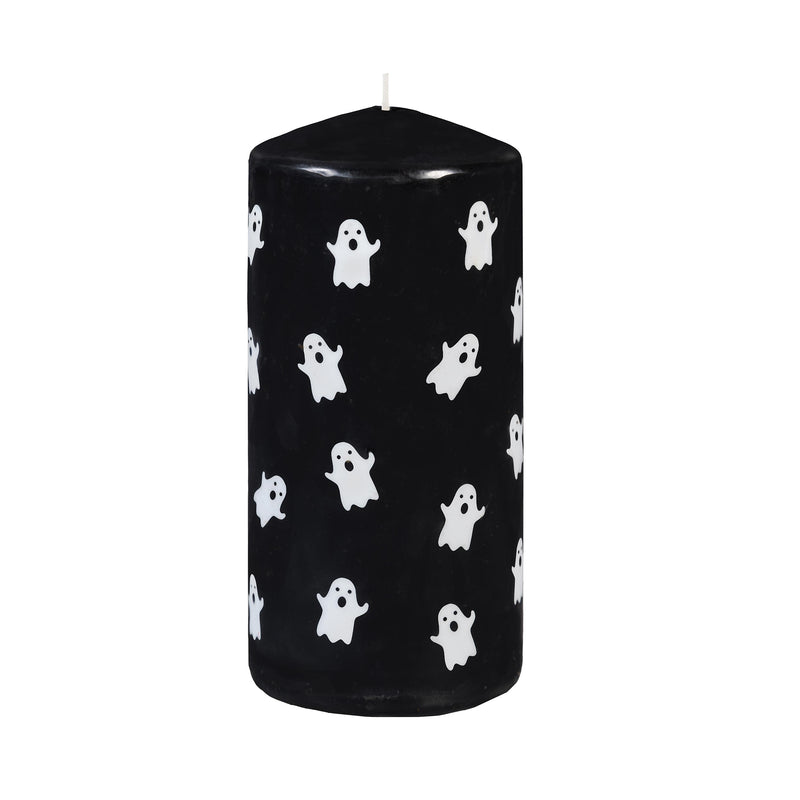 Halloween Ghost Pillar Wax Candle, Set of 2