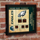 Bluetooth Scoreboard Wall Clock, Philadelphia Eagles