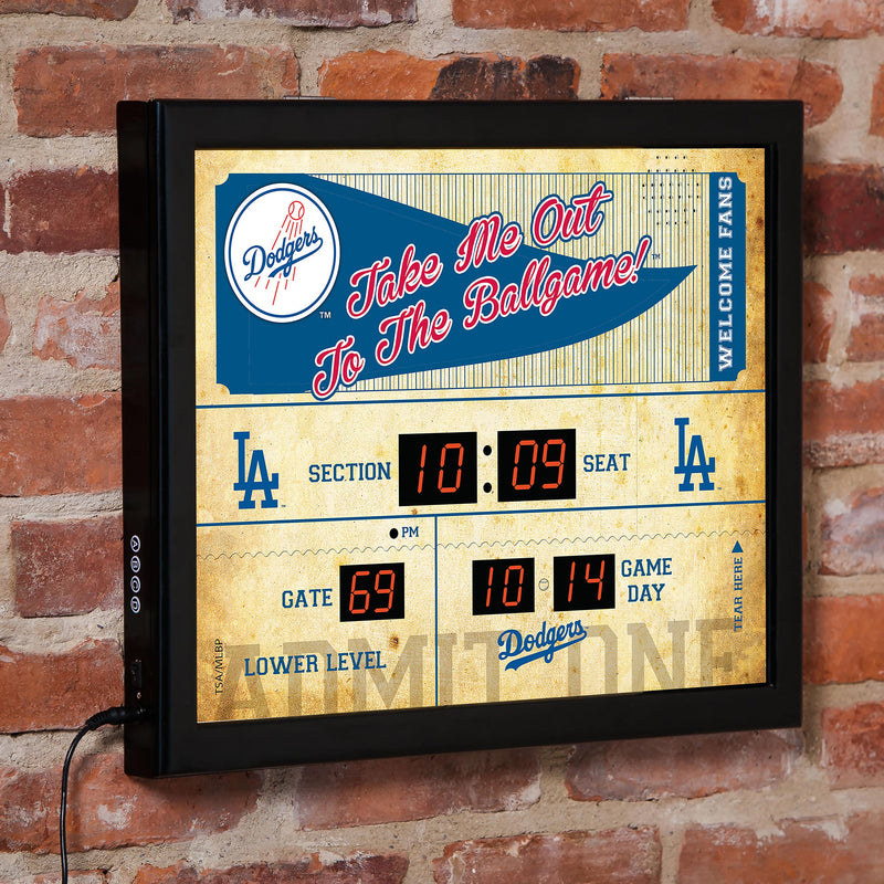 Scoreboard Wall Clock, Los Angeles Dodgers
