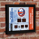 Scoreboard Wall Clock, New York Islanders