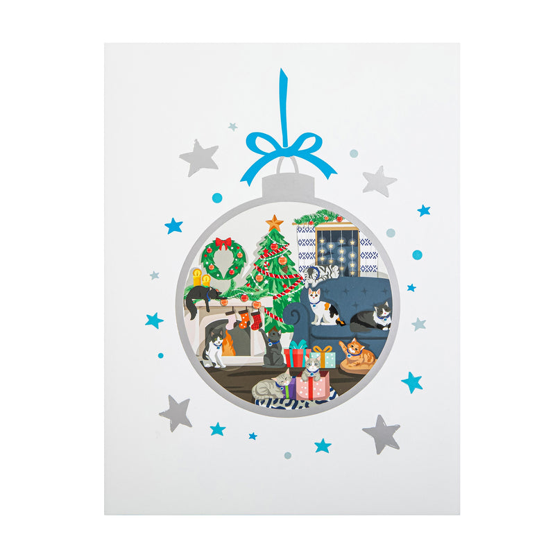 Christmas Cats Paper Pop Up Card