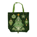Shades of Green Tote Foldable Compact Tote Bag, Christmas Tree, 15.5"L x 4.5"W x 16.5"H