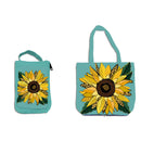 Evergreen Gifts,Leopard Sunflower Compact Tote Bag,15x0.1x14 Inches