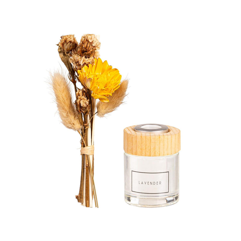 6" Glass Fragrance Diffuser with Dried Floral
