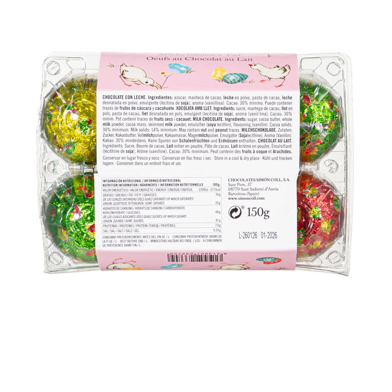 Milk Chocolate Egg Carton, 3 Asst, 150g/5.3oz