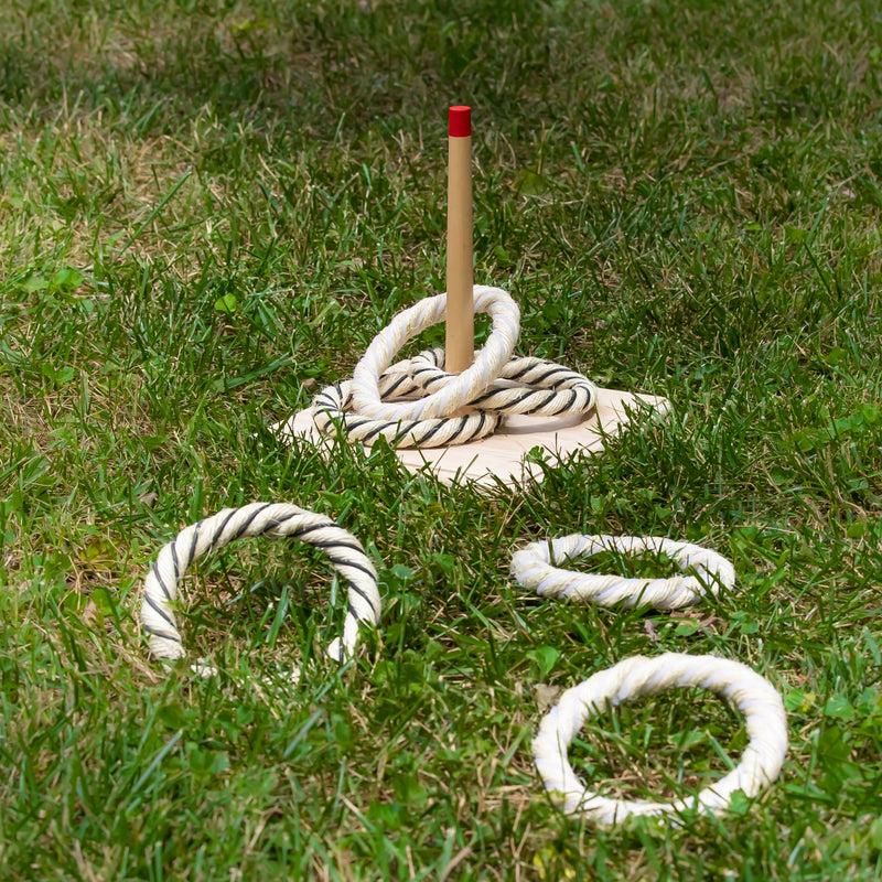 Outdoor Wood Ring Toss Game Set,7oyg012
