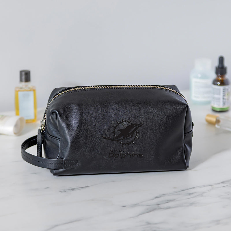 Miami Dolphins, Embossed Toiletry Bag, Black
