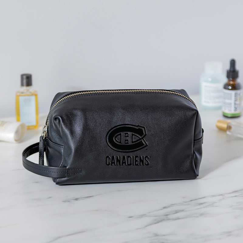 Montreal Canadiens, Embossed Toiletry Bag, Black