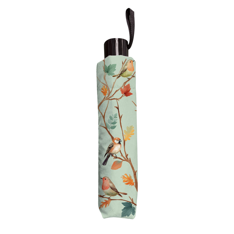 Autumn Twilight Birds Compact Manual Umbrella