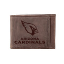 Front Pocket Wallet w/ RFID Blocking, Arizona Cardinals, Brown