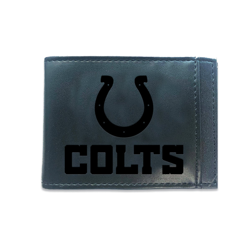 Front Pocket Wallet w/ RFID Blocking, Indianapolis Colts, Black