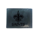 Front Pocket Wallet w/ RFID Blocking, New Orleans Saints, Black