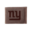 Front Pocket Wallet w/ RFID Blocking, New York Giants, Brown