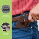 Front Pocket Wallet w/ RFID Blocking, Los Angeles Chargers, Brown