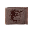 Baltimore Orioles Front Pocket Wallet w/ RFID Blocking Brown