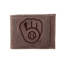 Milwaukee Brewers Front Pocket Wallet w/ RFID Blocking Brown