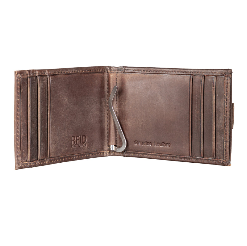 Milwaukee Brewers Front Pocket Wallet w/ RFID Blocking Brown