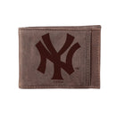 New York Yankees Front Pocket Wallet w/ RFID Blocking Brown