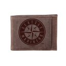 Seattle Mariners Front Pocket Wallet w/ RFID Blocking Brown