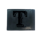 Texas Rangers Front Pocket Wallet w/ RFID Blocking Black