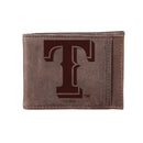 Texas Rangers Front Pocket Wallet w/ RFID Blocking Brown