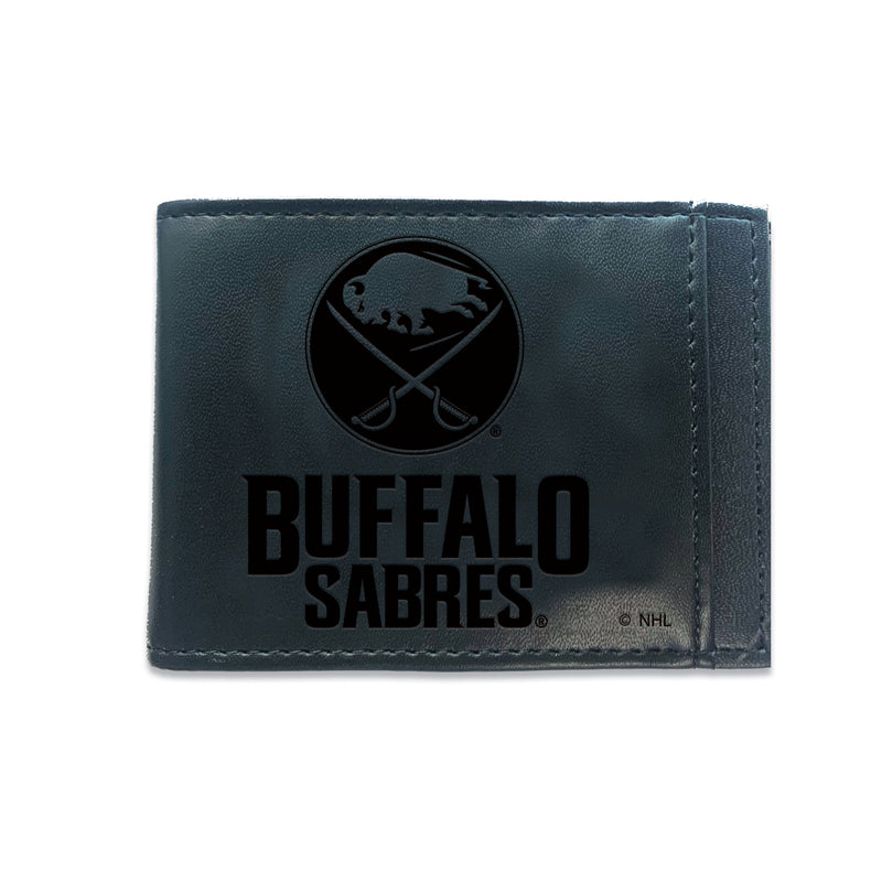 Front Pocket Wallet w/ RFID Blocking, Buffalo Sabres, Black