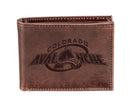 Colorado Avalanche, Bi-Fold Wallet, Brown, CH, 100% Genuine Leather