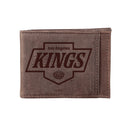 Front Pocket Wallet w/ RFID Blocking, Los Angeles Kings, Brown