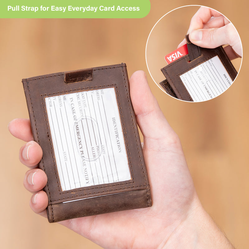 Front Pocket Wallet w/ RFID Blocking, New York Rangers, Brown